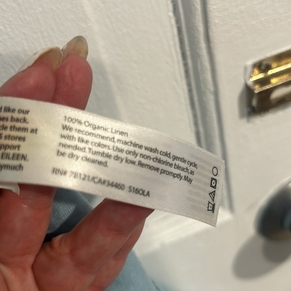 Organic linen light blue maxi dress - Picture 4 of 5